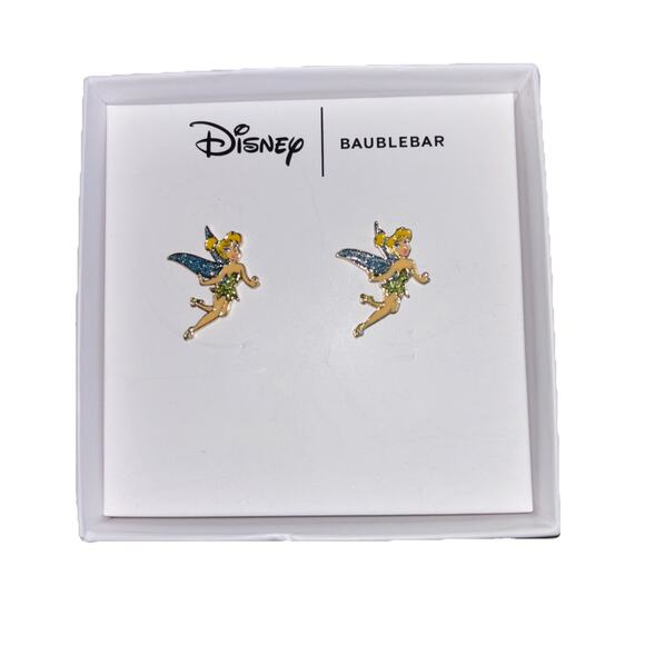 Disney Baublebar Tinker Bell Stud Earrings Peter Pan 1 Pair New in Gift Box NIB - Picture 1 of 6